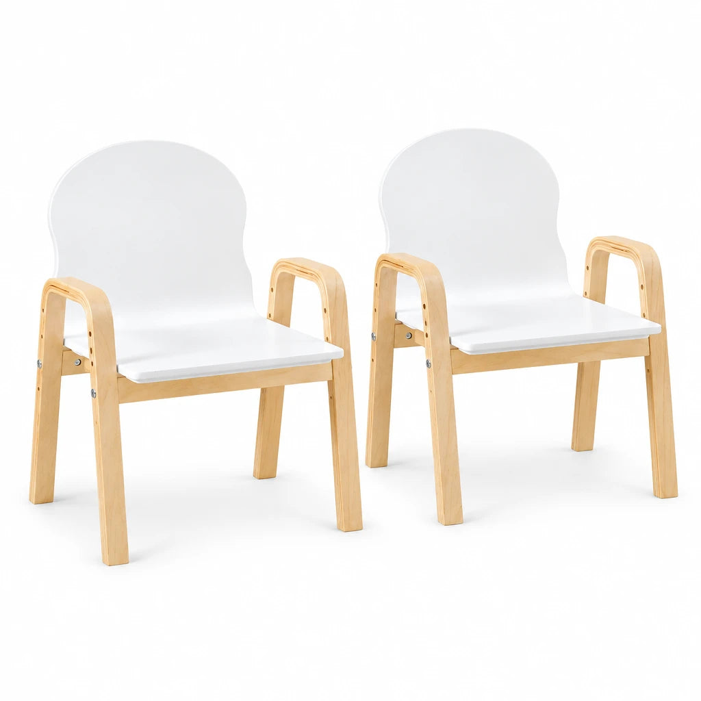 2er-Set höhenverstellbare Kinderstühle mit Armlehnen Lilla Kids
