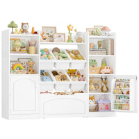Aufbewahrungsmöbel für Kinder mit 6 Boxen und Schublade, 140 cm Lilla Kids