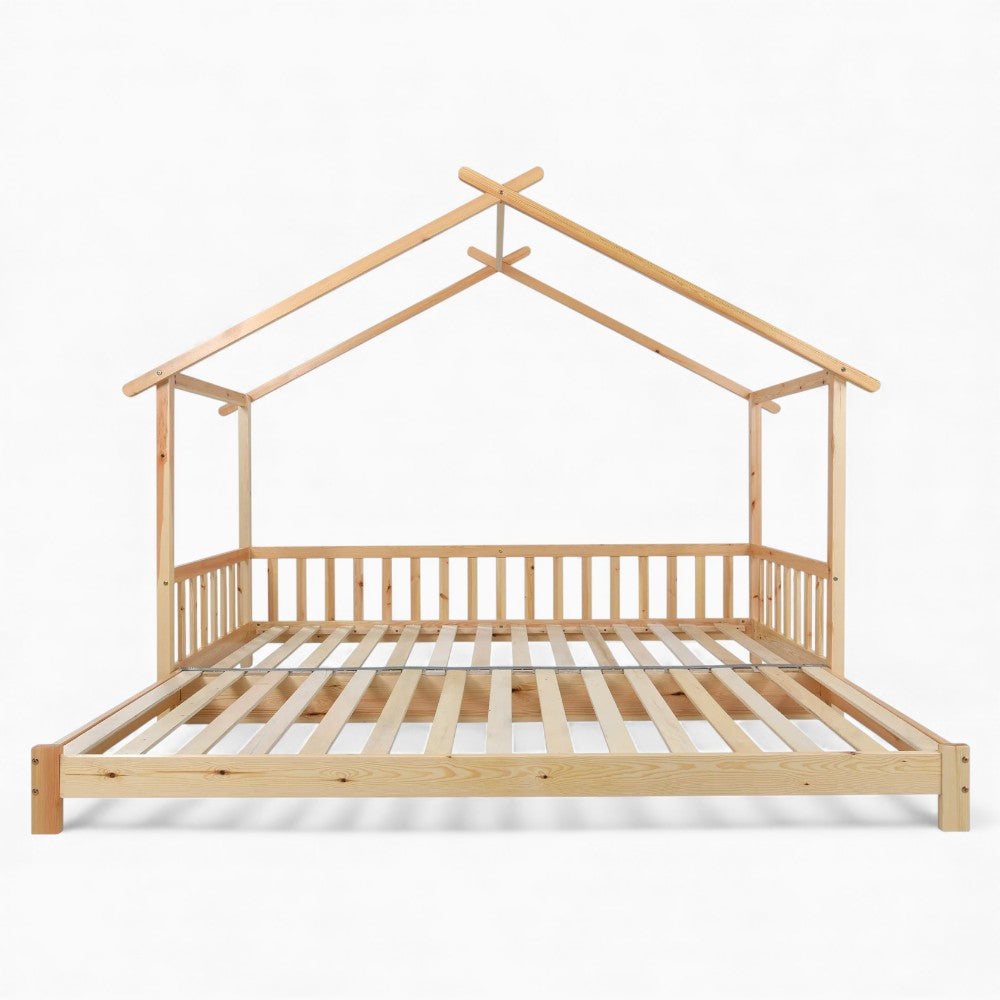 Ausziehbares Kinder-Hausbett aus Holz Lilla Kids