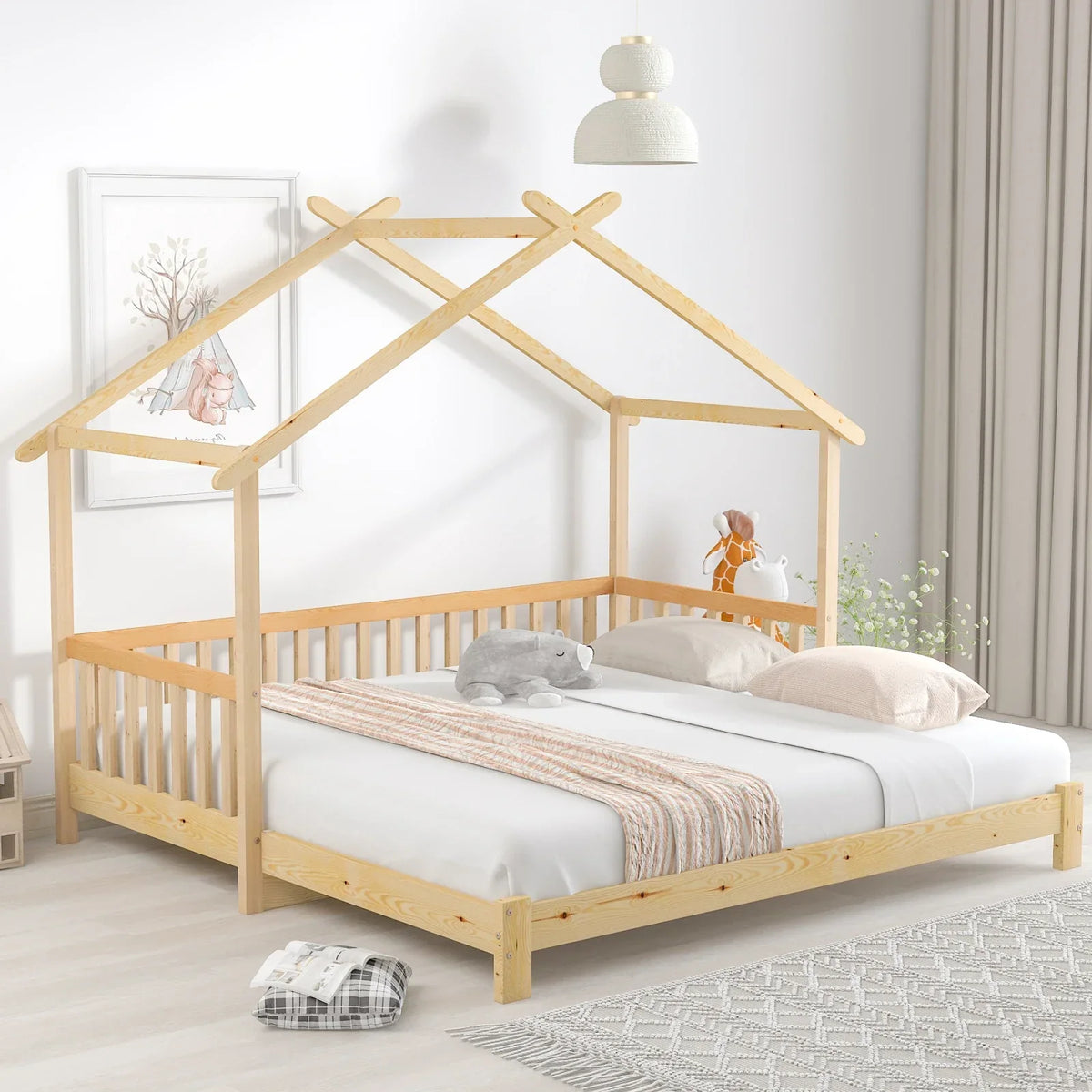 Ausziehbares Kinder-Hausbett aus Holz Lilla Kids