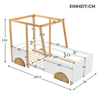 Autobett für Kinder aus Kiefer 90x200 Lilla Kids