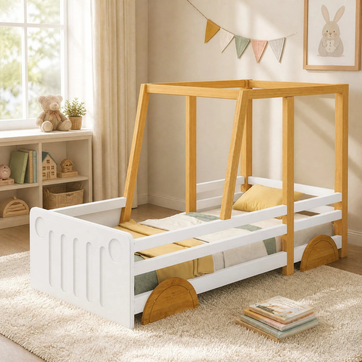 Autobett für Kinder aus Kiefer 90x200 Lilla Kids