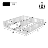Bodenbett für 2 mit Rausfallschutz Stern 90x200 Lilla Kids