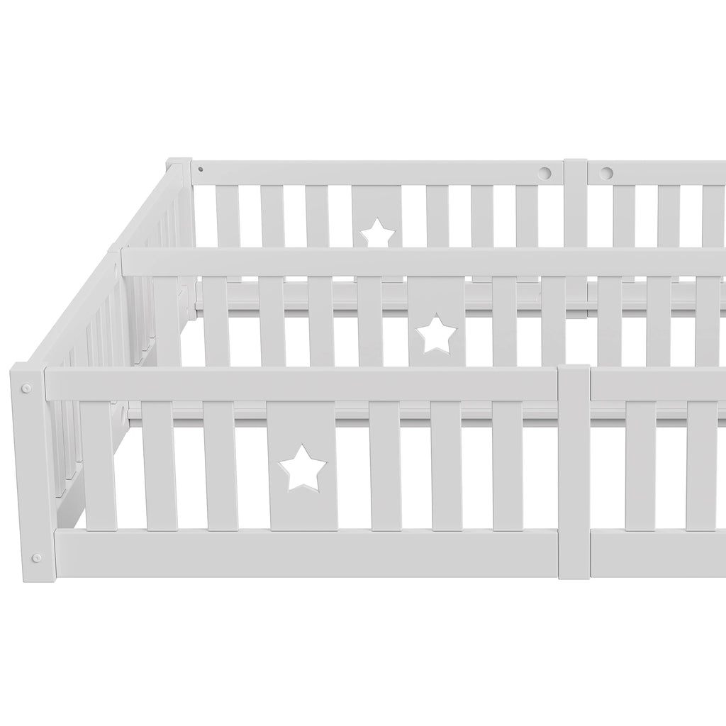 Bodenbett für 2 mit Rausfallschutz Stern 90x200 Lilla Kids