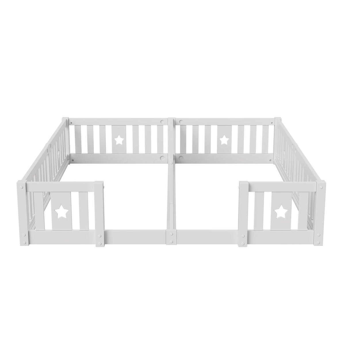 Bodenbett für 2 mit Rausfallschutz Stern 90x200 Lilla Kids