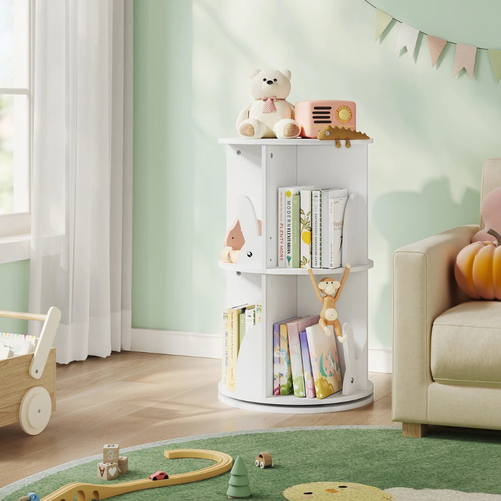Drehbares Kinderbücherregal in Weiß Lilla Kids
