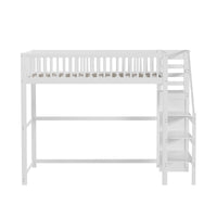 Etagenbett 140x200 mit Treppe, Regal und Kleiderschrank Lilla Kids