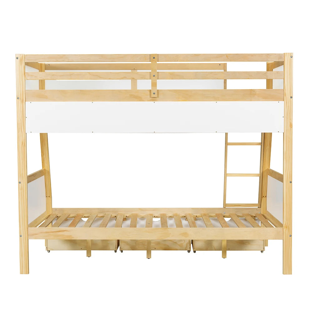 Etagenbett 90x200 und 120x200 mit 3 Schubladen Lilla Kids