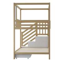 Etagenbett-Hausbett aus Kiefer mit Schubladen Lilla Kids