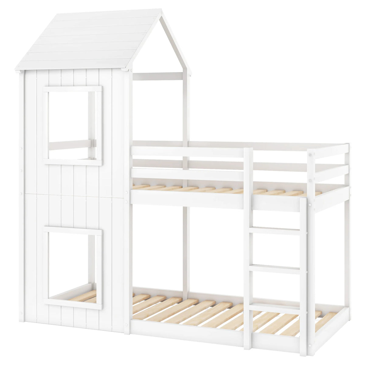 Etagenbett-Hausbett mit Dach für Mädchen und Jungen 90x200 Lilla Kids