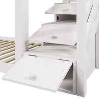 Etagenbett-Hausbett mit Dach und Stauraum 90x200 Lilla Kids