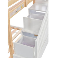 Etagenbett-Hausbett mit Fenstern und Stauraum 90x200 Lilla Kids