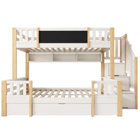 Etagenbett-Hausbett mit Rutsche, Tafel und Bücherregal Lilla Kids
