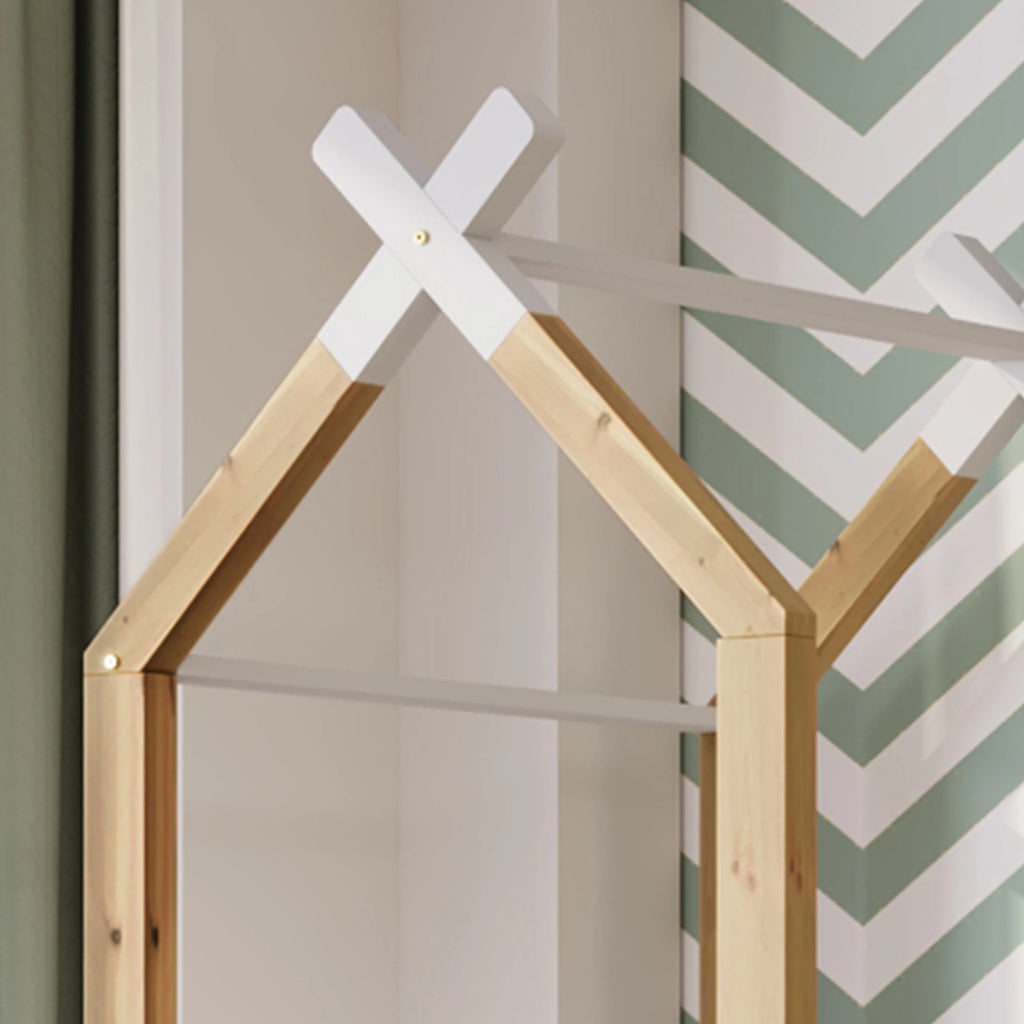 Etagenbett-Hausbett mit Treppe und integriertem Stauraum Lilla Kids