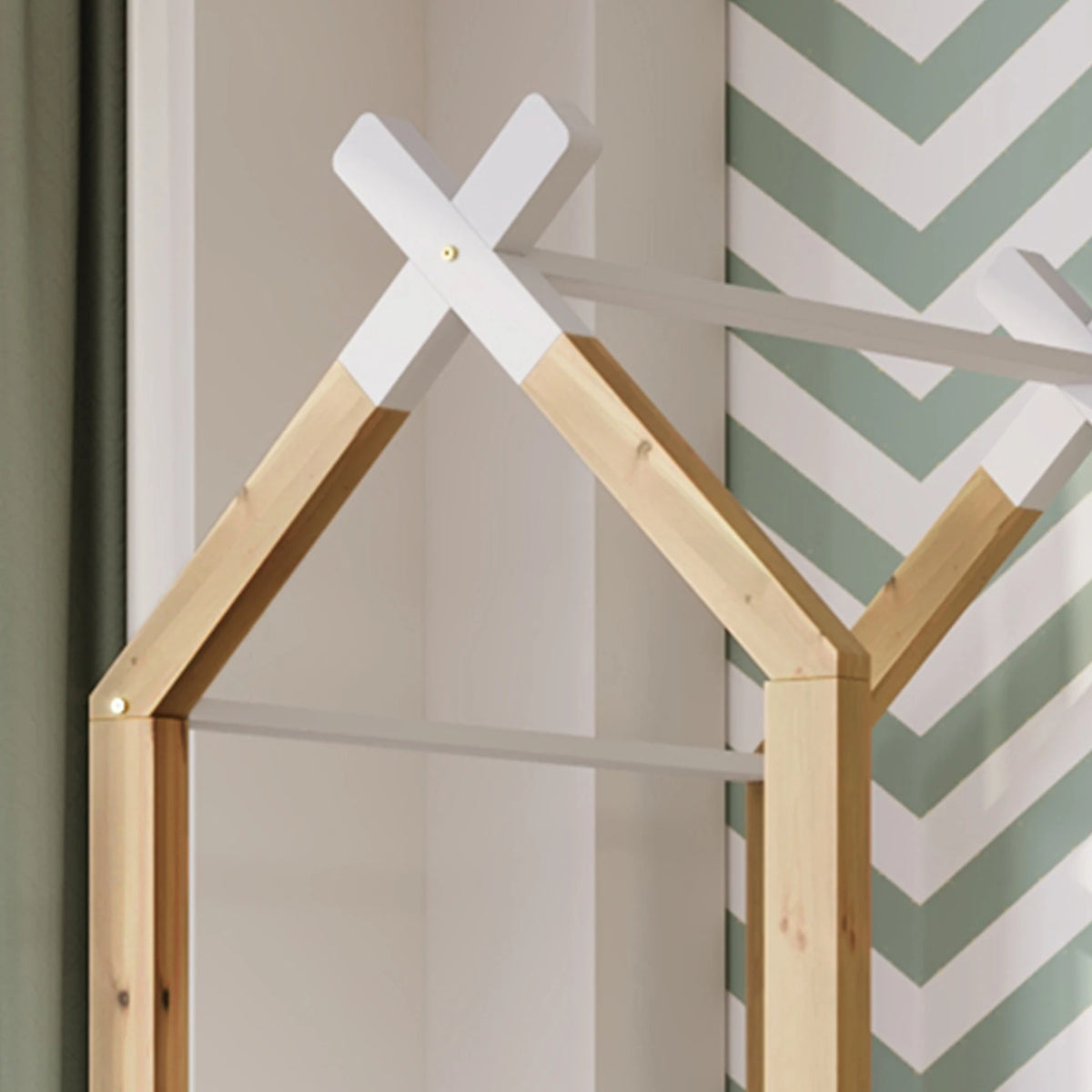 Etagenbett-Hausbett mit Treppe und integriertem Stauraum Lilla Kids