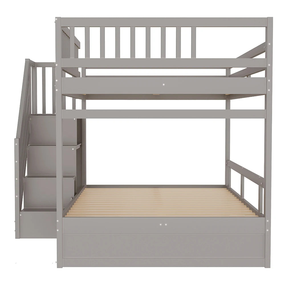 Etagenbett-Hausbett mit Treppe und Schubladen 140x200 Lilla Kids