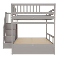 Etagenbett-Hausbett mit Treppe und Schubladen 140x200 Lilla Kids