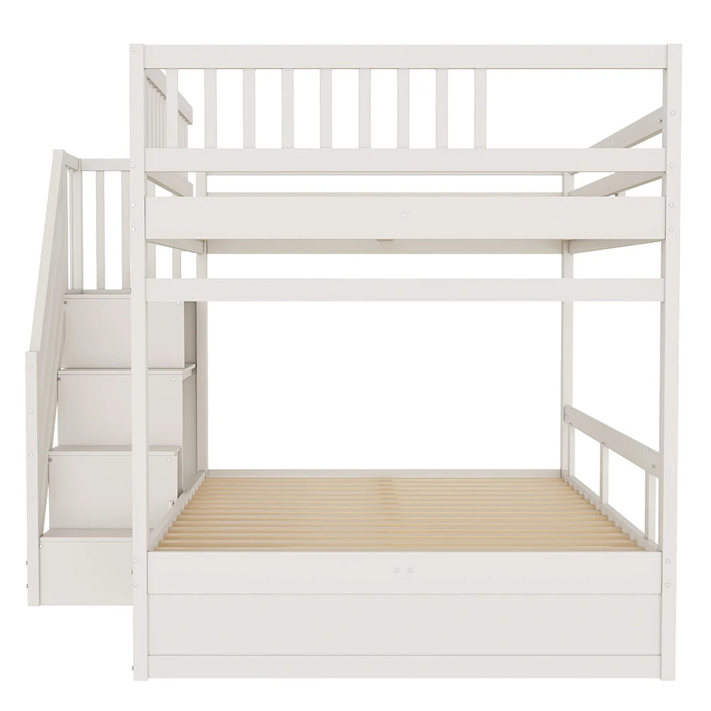 Etagenbett-Hausbett mit Treppe und Schubladen 140x200 Lilla Kids
