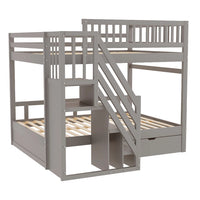 Etagenbett-Hausbett mit Treppe und Schubladen 140x200 Lilla Kids