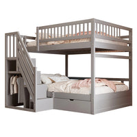Etagenbett-Hausbett mit Treppe und Schubladen 140x200 Lilla Kids