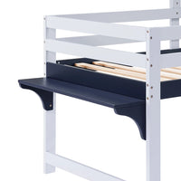 Etagenbett in Blau mit Bettkasten auf Rollen 90x200 Lilla Kids