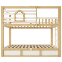 Etagenbett mit Fenstern und gerader Leiter in Khaki 90x200 Lilla Kids