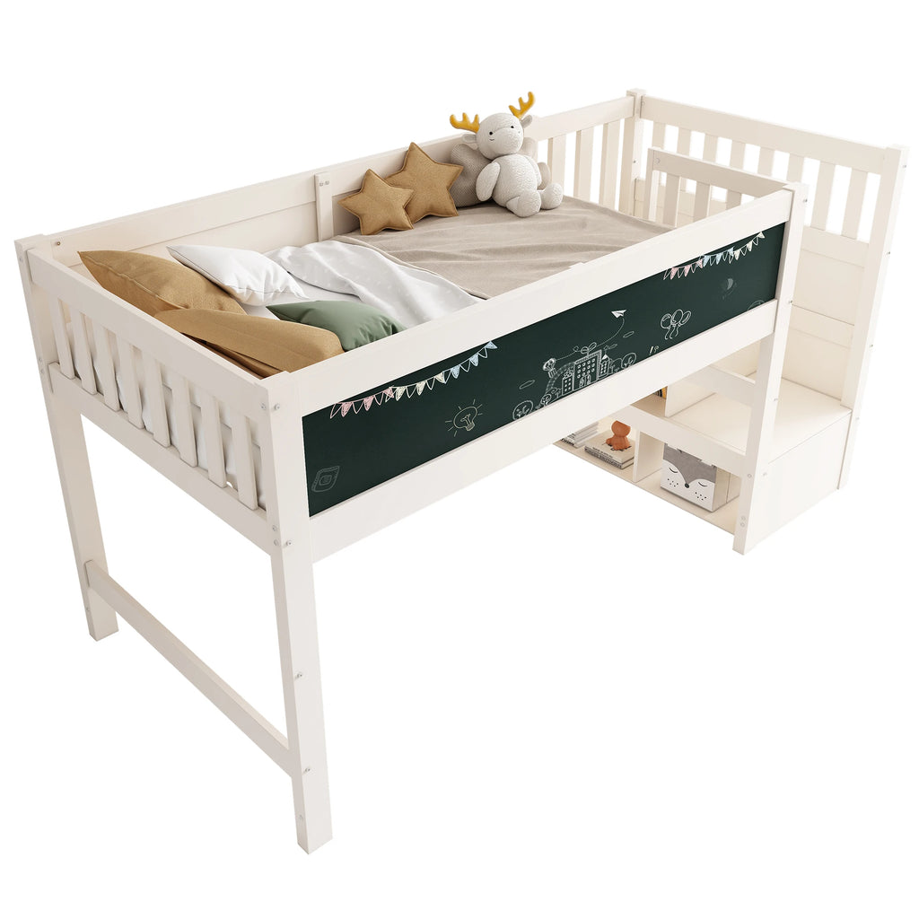 Etagenbett mit integrierter Maltafel 90x200 Lilla Kids