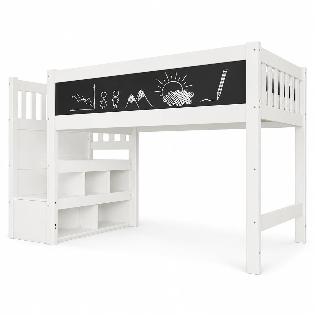 Etagenbett mit integrierter Maltafel 90x200 Lilla Kids