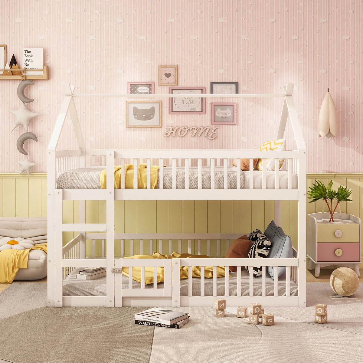 Familien-Hochbett mit Stauraumtreppe Lilla Kids