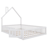 Gepolstertes Kinderbett in Kaminform 140x200 Lilla Kids