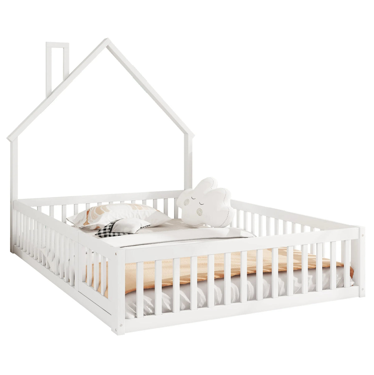 Gepolstertes Kinderbett in Kaminform 140x200 Lilla Kids