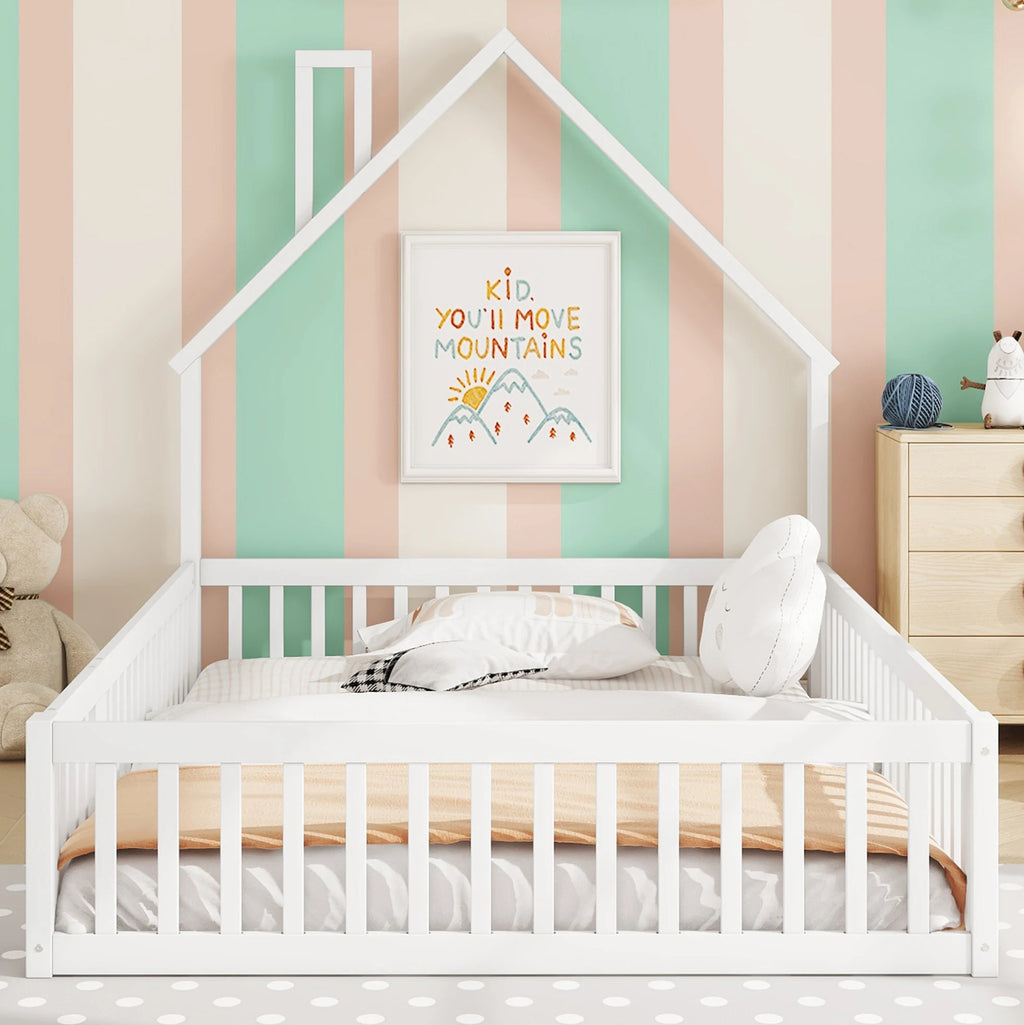 Gepolstertes Kinderbett in Kaminform 140x200 Lilla Kids