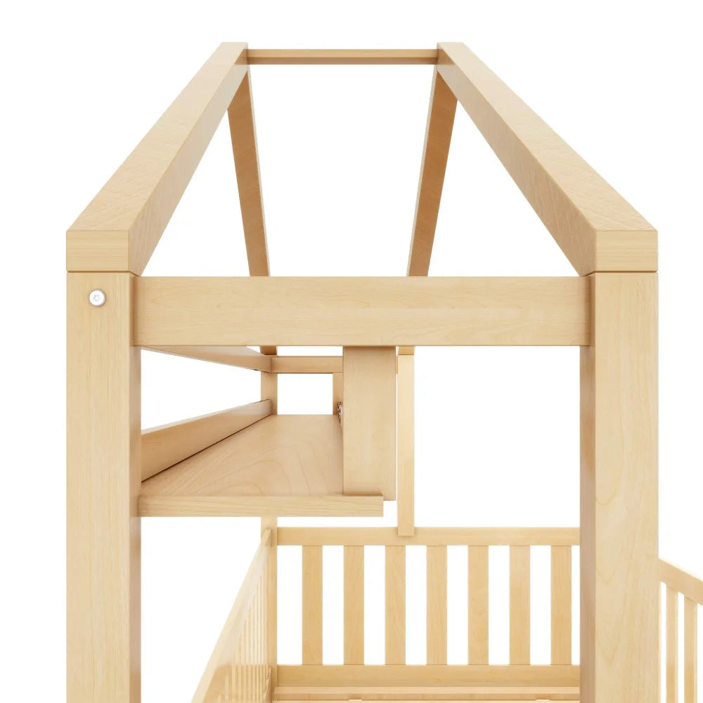 Hausbett aus naturbelassener Kiefer mit Schublade 90x200 Lilla Kids
