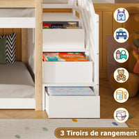 Hausbett Etagenbett mit Rutsche und Treppe 90x190 Lilla Kids