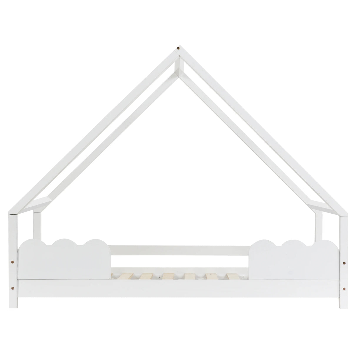 Hausbett für Kinder aus Kiefer mit Schutzgittern 90x200 Lilla Kids