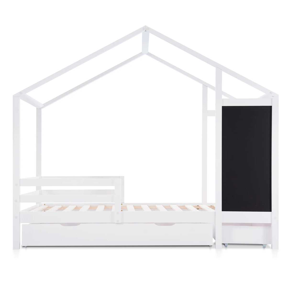Hausbett-Hochbett mit Dach und 2 Schubladen 90x200 Lilla Kids