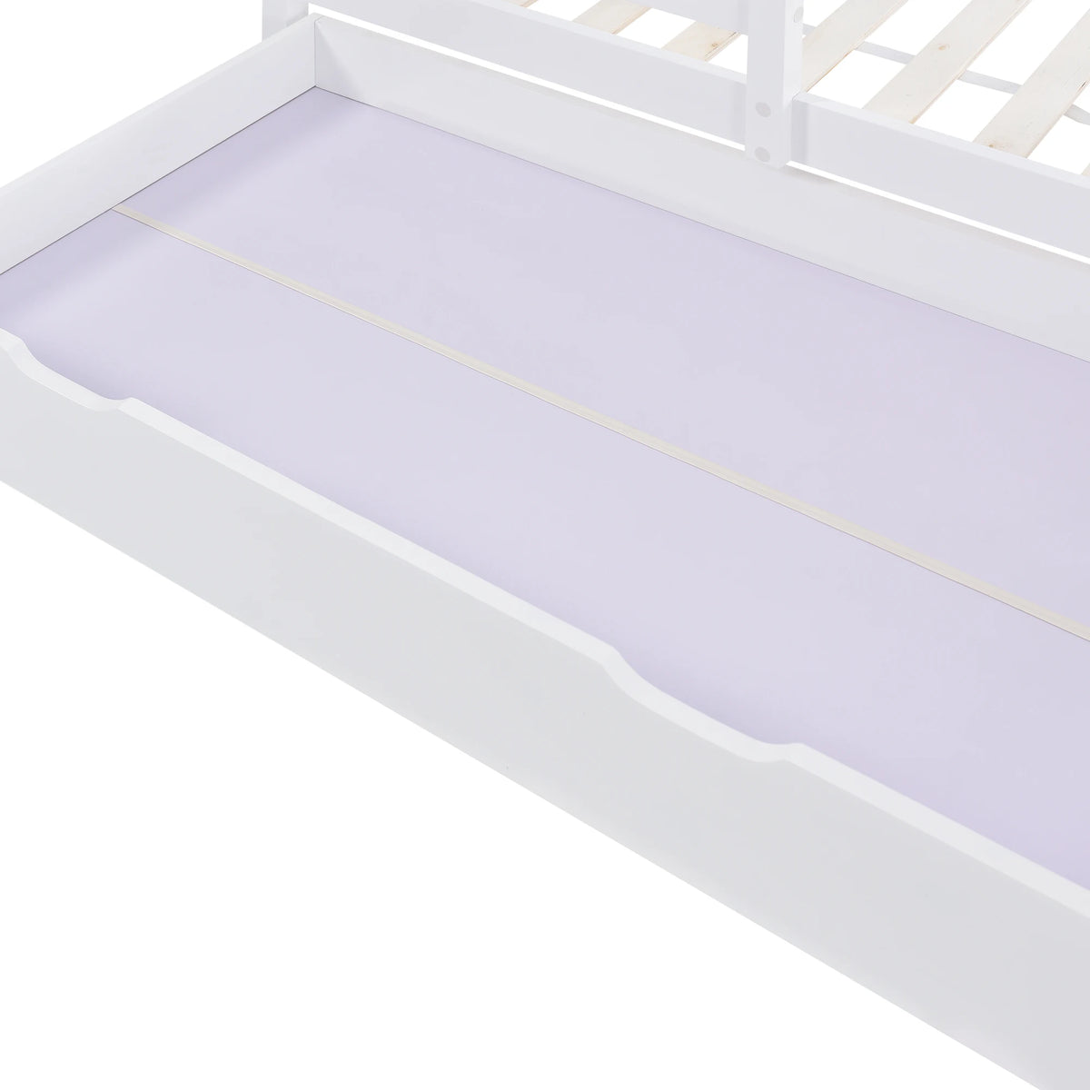 Hausbett-Hochbett mit Dach und 2 Schubladen 90x200 Lilla Kids