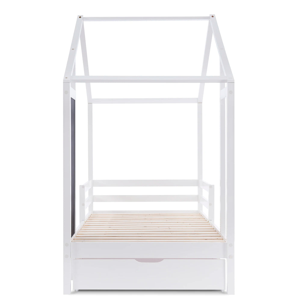 Hausbett-Hochbett mit Dach und 2 Schubladen 90x200 Lilla Kids