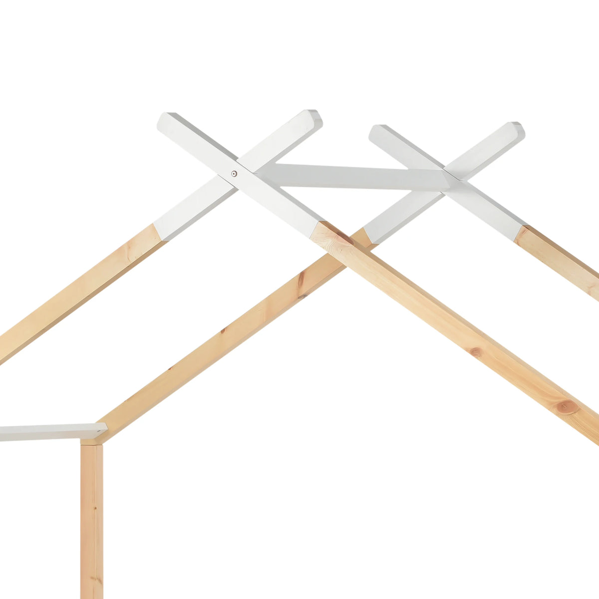 Hausbett in Weiß mit Schubladen und Regal 90x200 Lilla Kids