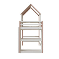 Hausbett mit Dach, hoch und niedrig nutzbar, mit Leiter Lilla Kids