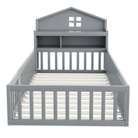 Hausbett mit Dach und Regal 90x200 Lilla Kids