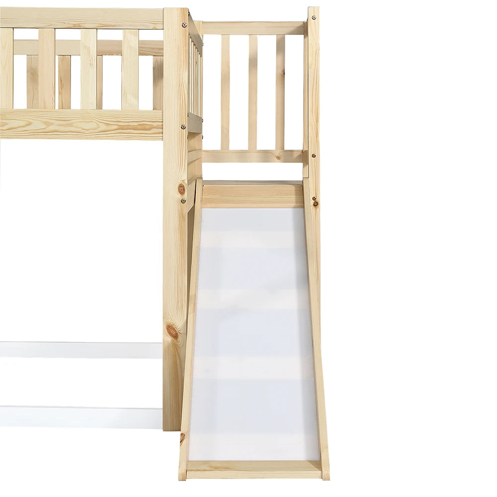 Hausbett mit Rutsche, gerader Leiter und Dach Lilla Kids