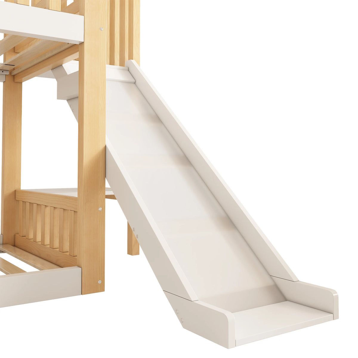 Hausbett mit Rutsche, Satteldach und Regal 90x200 Lilla Kids