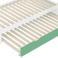 Hausbett mit Rutsche und Ausziehbett 90x200 Lilla Kids