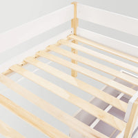 Hochbett in Weiß und Eichenoptik mit Schubladen 90x200 Lilla Kids