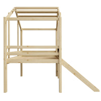 Hochbett mit Rutsche, Tafel und Holzleiter Lilla Kids