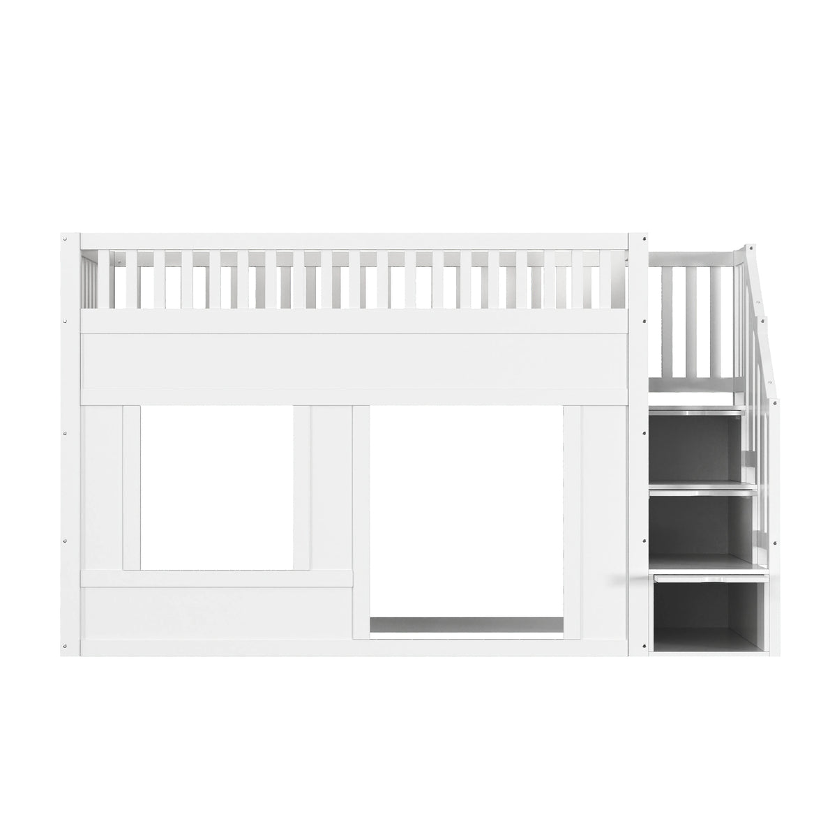 Hochbett mit Treppe und Kleiderschrank 90x200 Lilla Kids