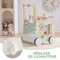 Höhenverstellbarer Lauflernwagen aus Holz Lilla Kids