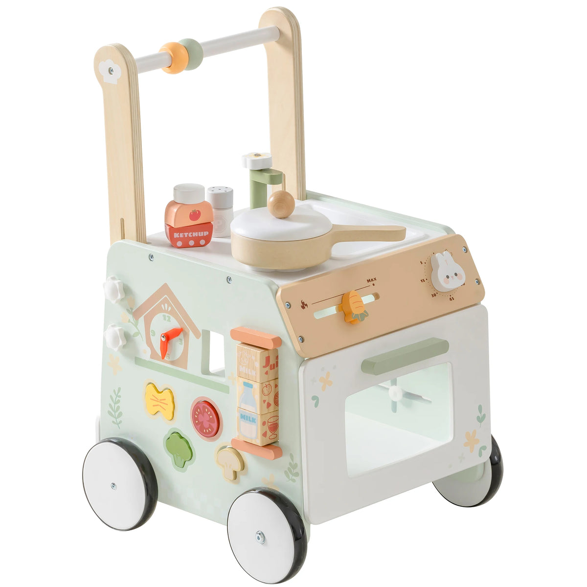 Höhenverstellbarer Lauflernwagen aus Holz Lilla Kids