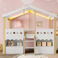 Kinder-Hausbett mit integriertem Stauraum Lilla Kids